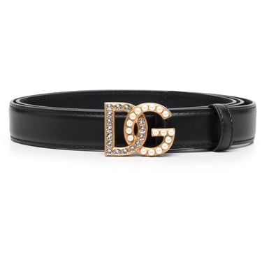 Dolce &amp; Gabbana Women Dg Logo Leather Belt