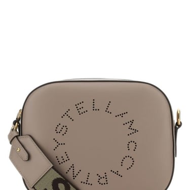Stella Mccartney Woman Dove Grey Alter Mat Mini Stella Logo Crossbody Bag