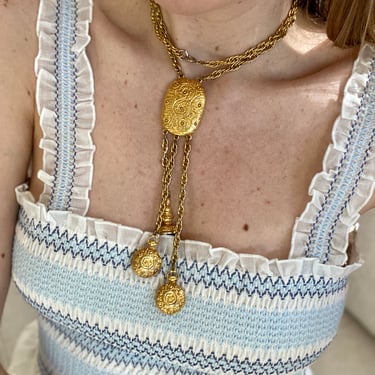 80s Designer Maxine Denker Charm Necklace