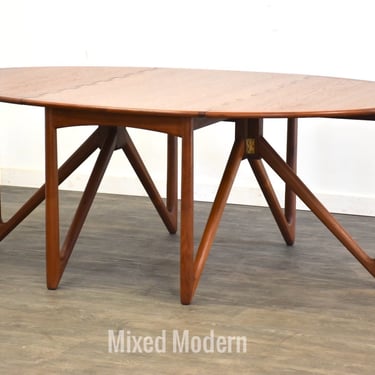 Kurt Ostervig Oval Teak Dining Table 