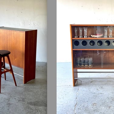 Mid Century Danish Modern Teak Dry Bar by Erik Buch 