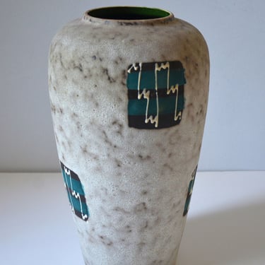 Large Vintage West German Art Pottery Lava Floor Vase by Scheurich Keramik, 517-38 