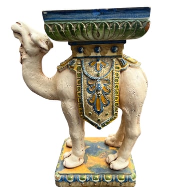 Vintage morracan style camel plant stand / side table 