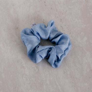 indigo silk scrunchie | dyed with natural indigo | zero waste | made in detroit 