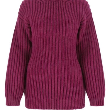 Prada Woman Tyrian Purple Wool Sweater