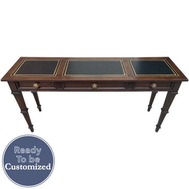 60&quot; Unfinished 3 Drawer Sligh Furniture Vintage Console Table #08782