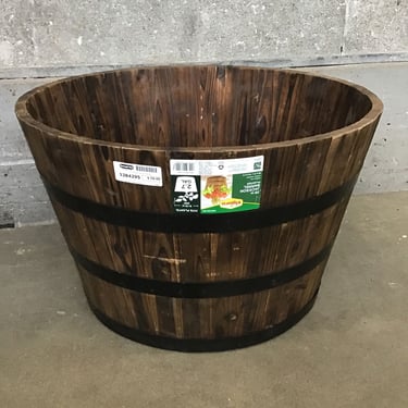 Wooden Barrel Planter (Seattle)