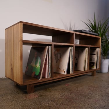 Heath Console WITHOUT LEGS, Modern Entertainment Storage, Modern Solid Wood Media Console, Wood Console (Shown in Walnut) 