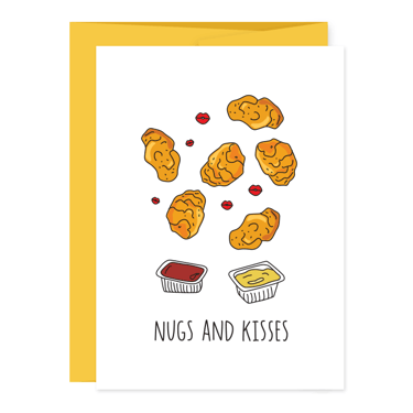 Nugs and Kisses Greeting Card