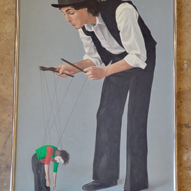 Mime with Marionette, singed Adams