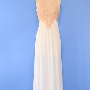 Backless Lace Full Length Slip Dress S