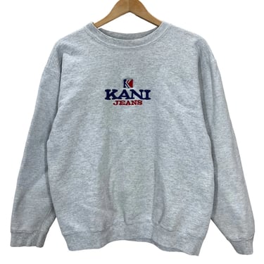 Vintage 90's Kani Jeans Embroidered Crewneck Sweatshirt L/XL