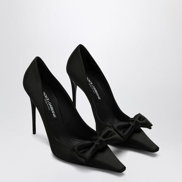 Dolce&Gabbana Black Satin Pumps With Bow Women