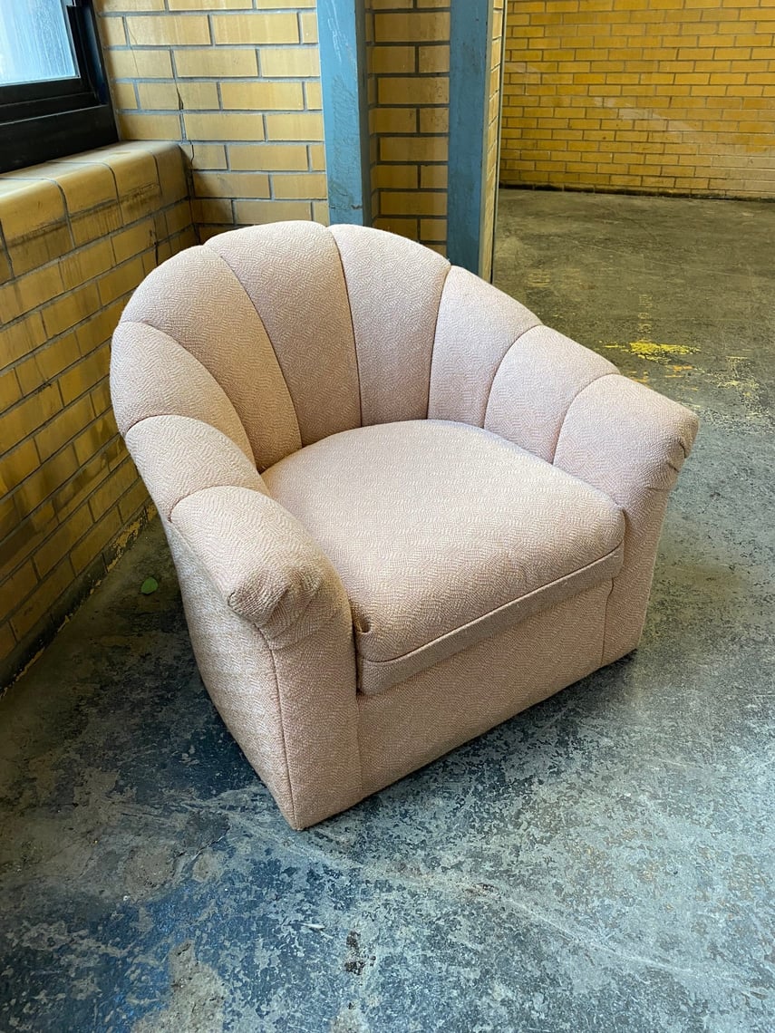 Art Deco 80s Channel Back Chair by Bernhardt Little Chair Shop St