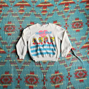 Vintage 1987 B.J. Frog Heart Rock Cafe Duck Sweatshirt 
