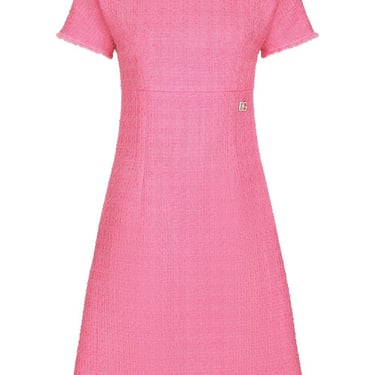 Dolce & Gabbana Women Rachel Tweed Dress With Dg Logo