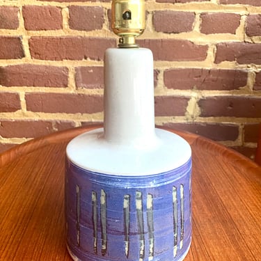 Original Mid Century Modern Martz Pottery Table Lamp 