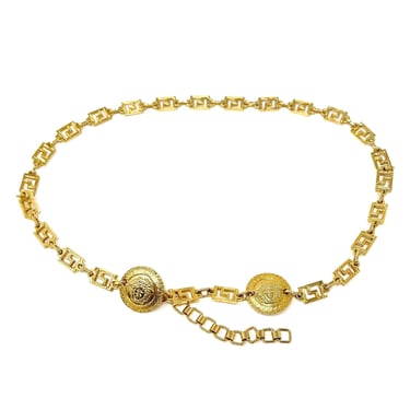 Versace Gold Medusa Charm Belt