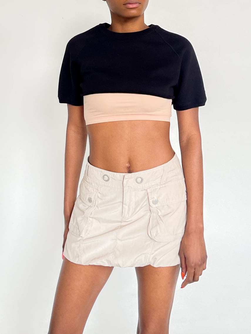 スカート TOGA PULLA NYLON TWILL MINI SKIRT khaki TOGA PULLA/トーガプルラ】Nylon twill mini skirt/ナイロンミニ