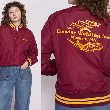 Medium 80s Crawler Welding Uniform Varsity Jacket Men's | Vintage 