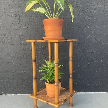 Burnt Bamboo 2 Tier Stand