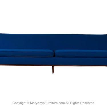 Milo Baughman for Thayer Coggin style Mid-Century Blue Sofa 