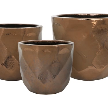 Faceted Gold Pots