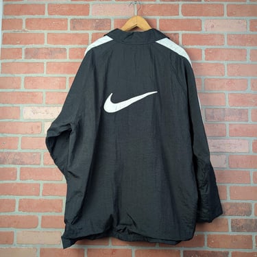 Vintage 90s Nike Big Swoosh ORIGINAL Windbreaker Jacket - 2 Extra Large 