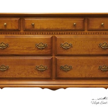 ETHAN ALLEN Old Manor Heirloom Nutmeg Maple 56" Double Dresser 10-5202 