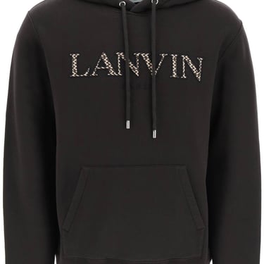 Lanvin Lettering Logo Embroidery Hoodie Men
