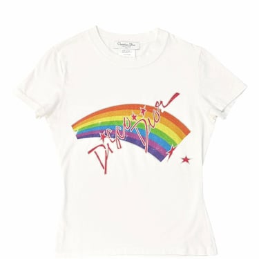 Dior White Disco Logo Tee