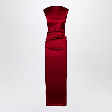 Max Mara Pianoforte Red Long Sleeveless Dress Women