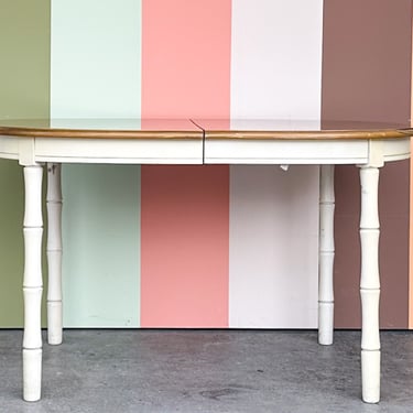 Faux Bamboo Dining Table with Leaf