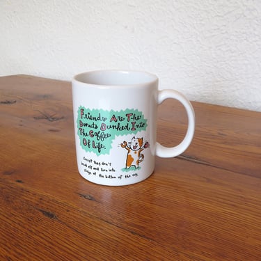 Vintage Coffee Mug "Friends Are The Donuts Dunked Into The Coffee Of Life" Hallmark 
