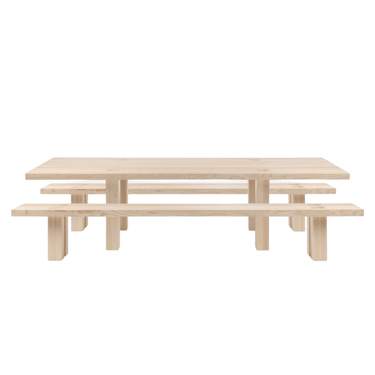 max table + max benches 118 inches