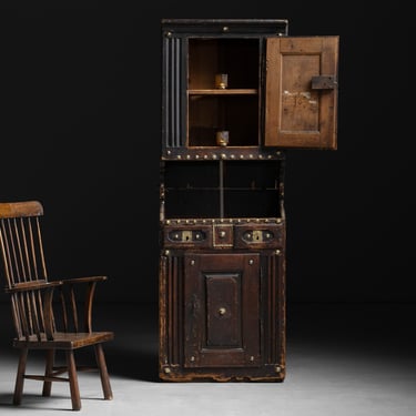 Elm Windsor Chair / 18th Century Cabinet