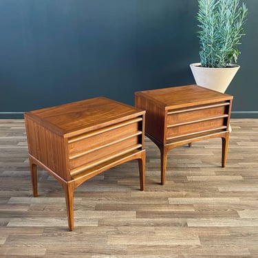 Pair of Mid-Century Modern “Rhythm” Night Stands by Lane, c.1950’s 