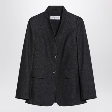 Max Mara Midnight Blue Jacket In Cotton Denim Effect Women