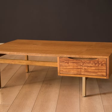 Mid Century Mahogany and Brass Coffee Table by American of Martinsville 
