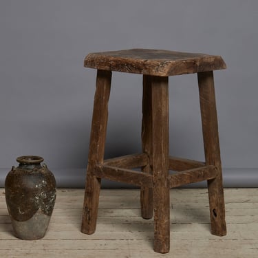 Thick Top Square Seat Stool from Java