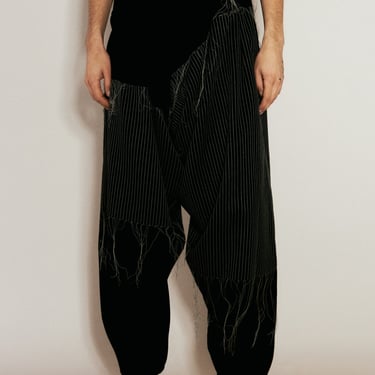 Yohji Yamamoto Men Embroidery Draped Pants