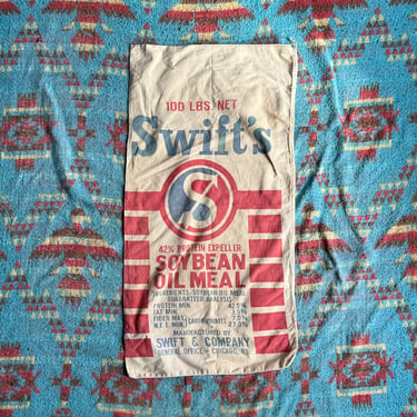 Vintage Swifts Soybean 100 lb Seed Sack Chicago, IL 