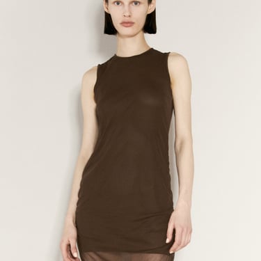 Saint Laurent Women Tulle Tank Mini Dress