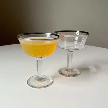 Set of 4 Solitaire Champagne Coupes by Lenox 