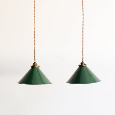 Pair of Vintage Enamel Pendants