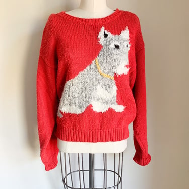 Vintage Scottie Dog Novelty Sweater / M-L 