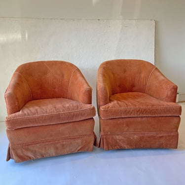 Pair of Corduroy Armchairs