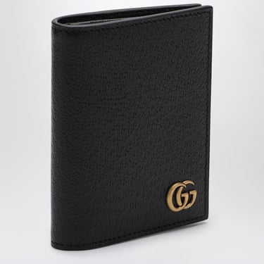 Gucci Gg Marmont Black Leather Card Holder Men