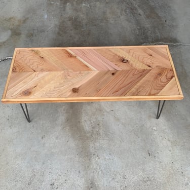 Reclaimed Style Cedar Chevron Coffee Table