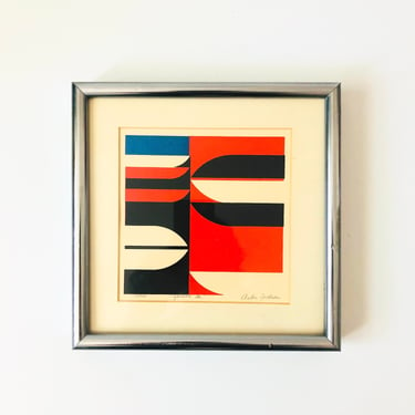 1960s Geometric Abstract Serigraph by Anton Fortescu Smyth Titled 